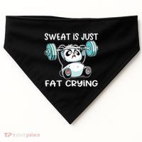 Panda Sweat Is Just Fat Crying Gym USA-Made Doggie Bandana thumb 0
