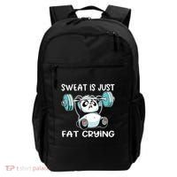 Panda Sweat Is Just Fat Crying Gym Backpack thumb 0