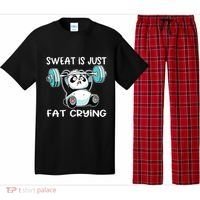 Panda Sweat Is Just Fat Crying Gym Pajama Set thumb 0