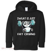 Panda Sweat Is Just Fat Crying Gym Toddler Hoodie thumb 0