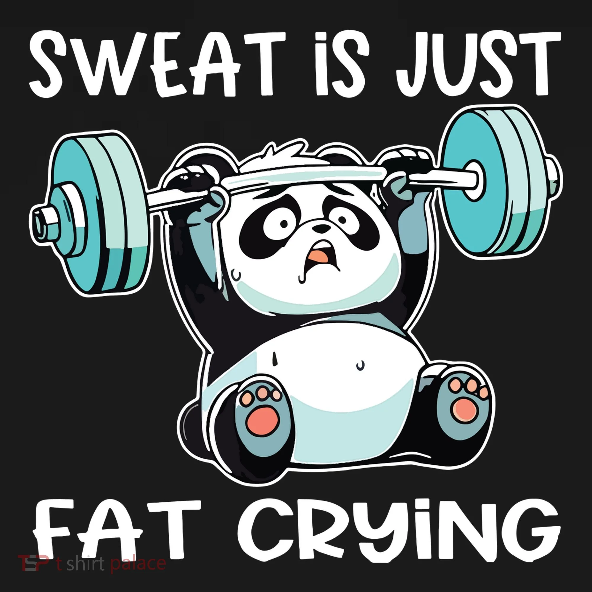 Panda Sweat Is Just Fat Crying Gym Tank Top