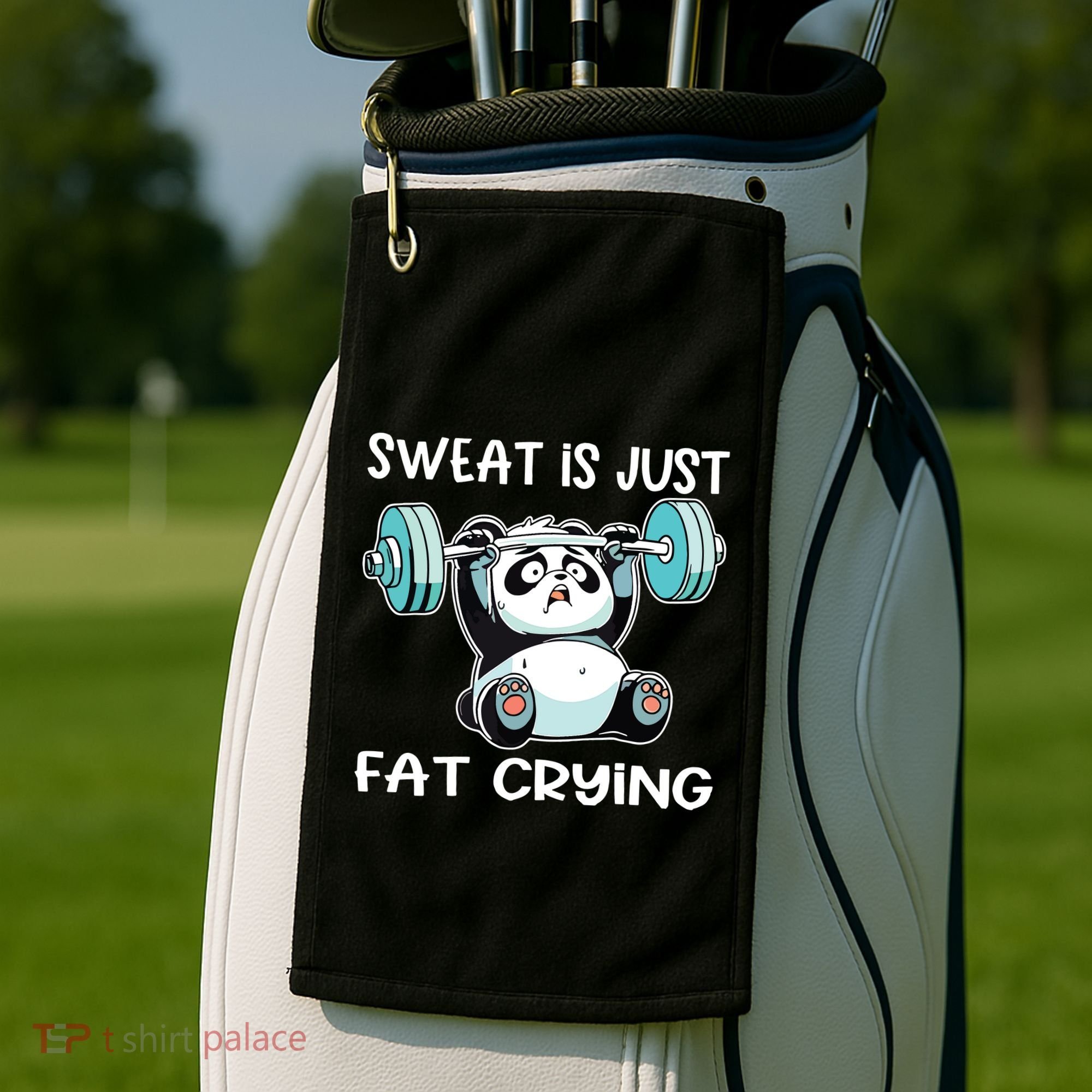 Panda Sweat Is Just Fat Crying Gym Golf Towel
