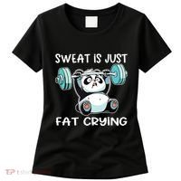 Panda Sweat Is Just Fat Crying Gym Women's T-Shirt thumb 0