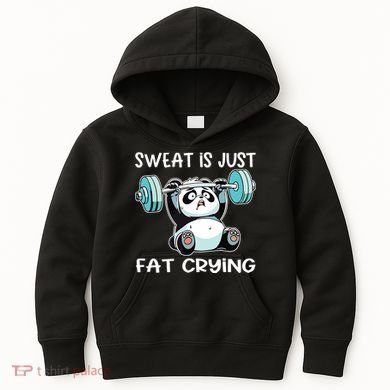 Panda Sweat Is Just Fat Crying Gym Kids Hoodie