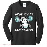 Panda Sweat Is Just Fat Crying Gym Kids Long Sleeve Shirt thumb 0