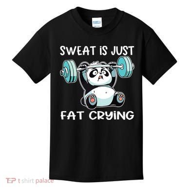 Panda Sweat Is Just Fat Crying Gym Kids T-Shirt