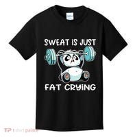 Panda Sweat Is Just Fat Crying Gym Kids T-Shirt thumb 0