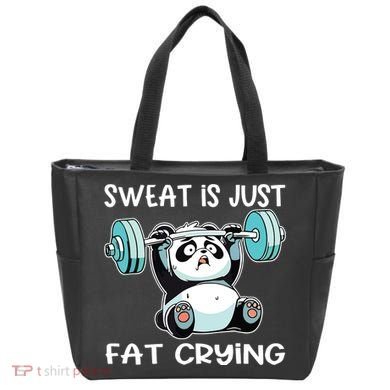 Panda Sweat Is Just Fat Crying Gym Tote Bag