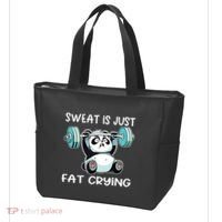 Panda Sweat Is Just Fat Crying Gym Tote Bag thumb 3