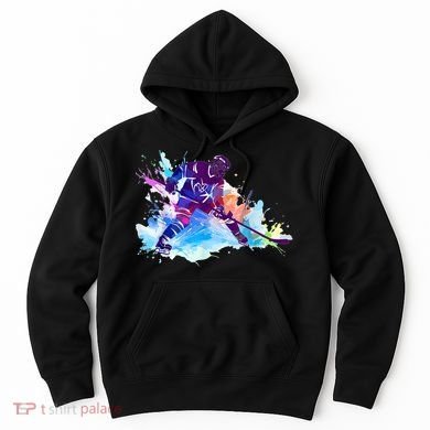 Paint Splash Ice Hockey Player Gifts Hoodie