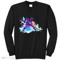 Paint Splash Ice Hockey Player Gifts Sweatshirt thumb 0