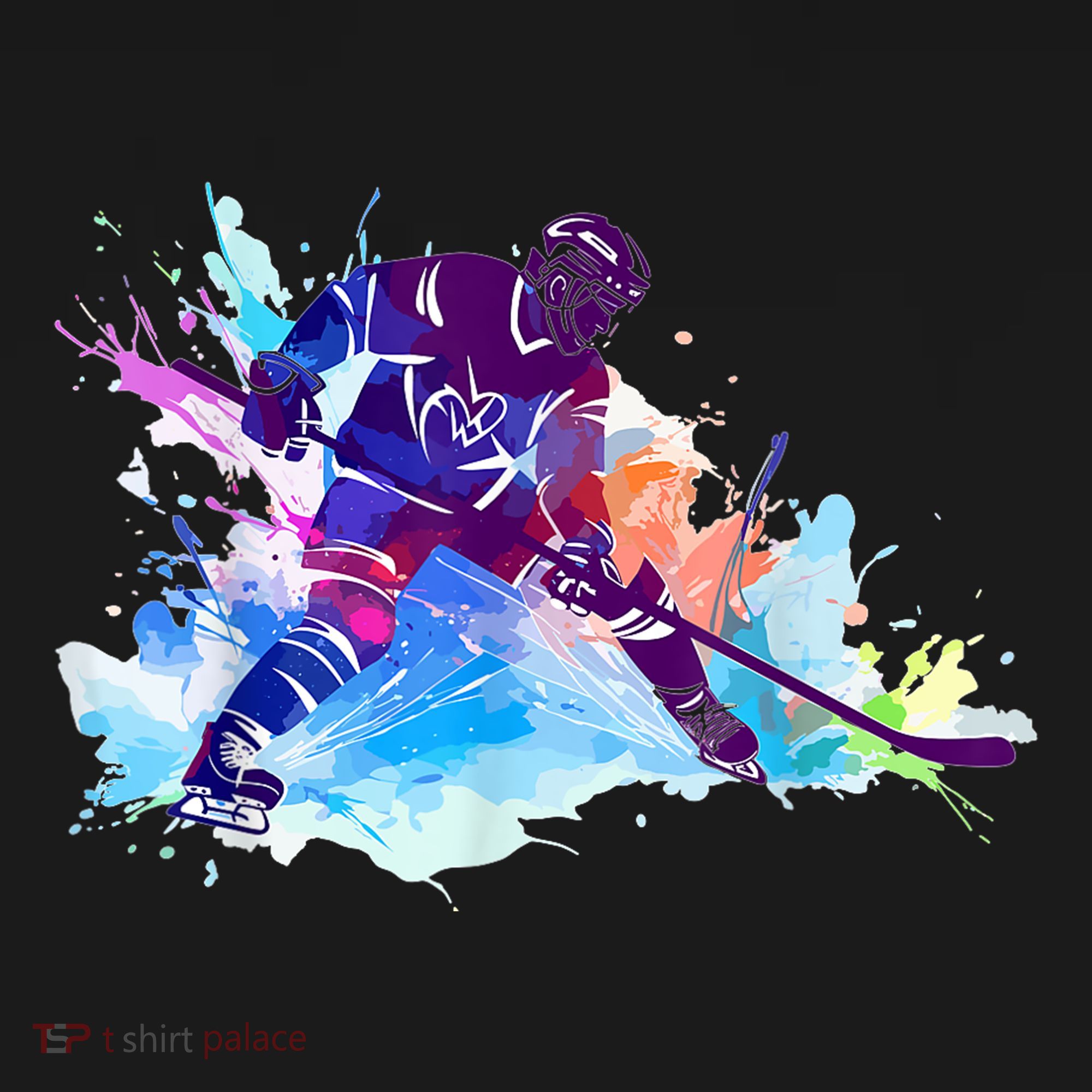Paint Splash Ice Hockey Player Gifts Sweatshirt
