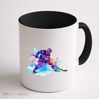 Paint Splash Ice Hockey Player Gifts Coffee Mug thumb 1