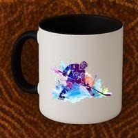 Paint Splash Ice Hockey Player Gifts Coffee Mug thumb 2