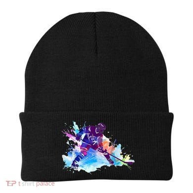 Paint Splash Ice Hockey Player Gifts Beanie