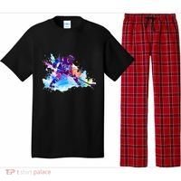 Paint Splash Ice Hockey Player Gifts Pajama Set thumb 0