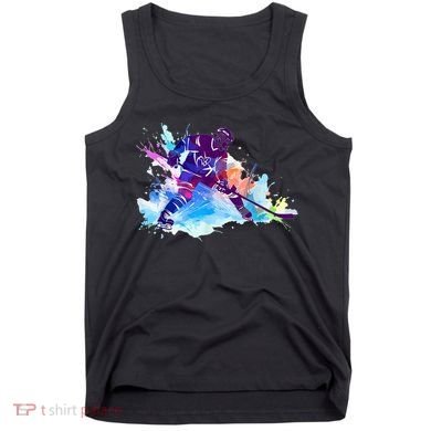 Paint Splash Ice Hockey Player Gifts Tank Top