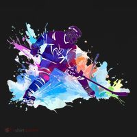 Paint Splash Ice Hockey Player Gifts Tank Top thumb 6