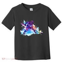 Paint Splash Ice Hockey Player Gifts Toddler T-Shirt thumb 0