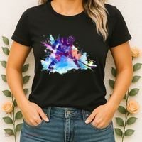 Paint Splash Ice Hockey Player Gifts Women's T-Shirt thumb 2