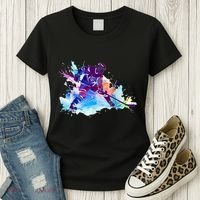 Paint Splash Ice Hockey Player Gifts Women's T-Shirt thumb 3