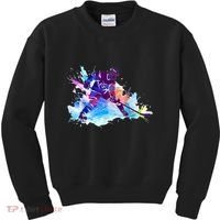 Paint Splash Ice Hockey Player Gifts Kids Sweatshirt thumb 0