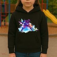 Paint Splash Ice Hockey Player Gifts Kids Hoodie thumb 3