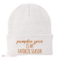 Pumpkin Spice Is My Favorite Season Fall Lover Beanie thumb 0