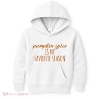 Pumpkin Spice Is My Favorite Season Fall Lover Kids Hoodie thumb 0
