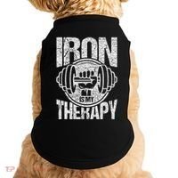 Powerlifting Strongman Iron Is My Therapy Doggie Tank thumb 0