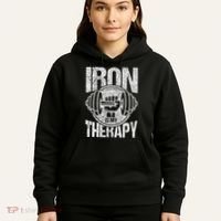 Powerlifting Strongman Iron Is My Therapy Hoodie thumb 5