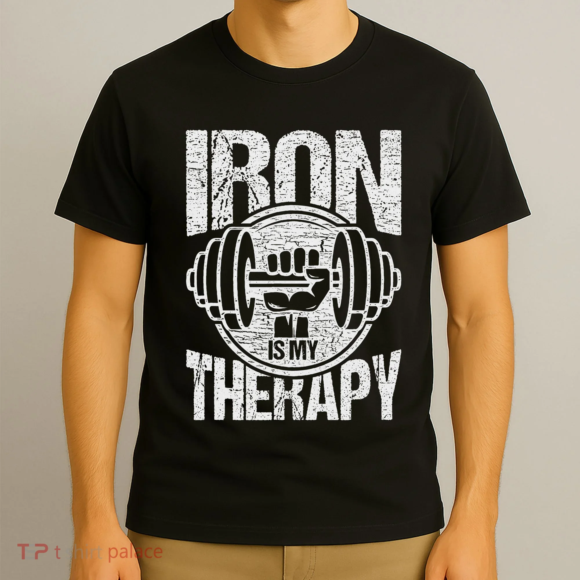 Powerlifting Strongman Iron Is My Therapy T-Shirt