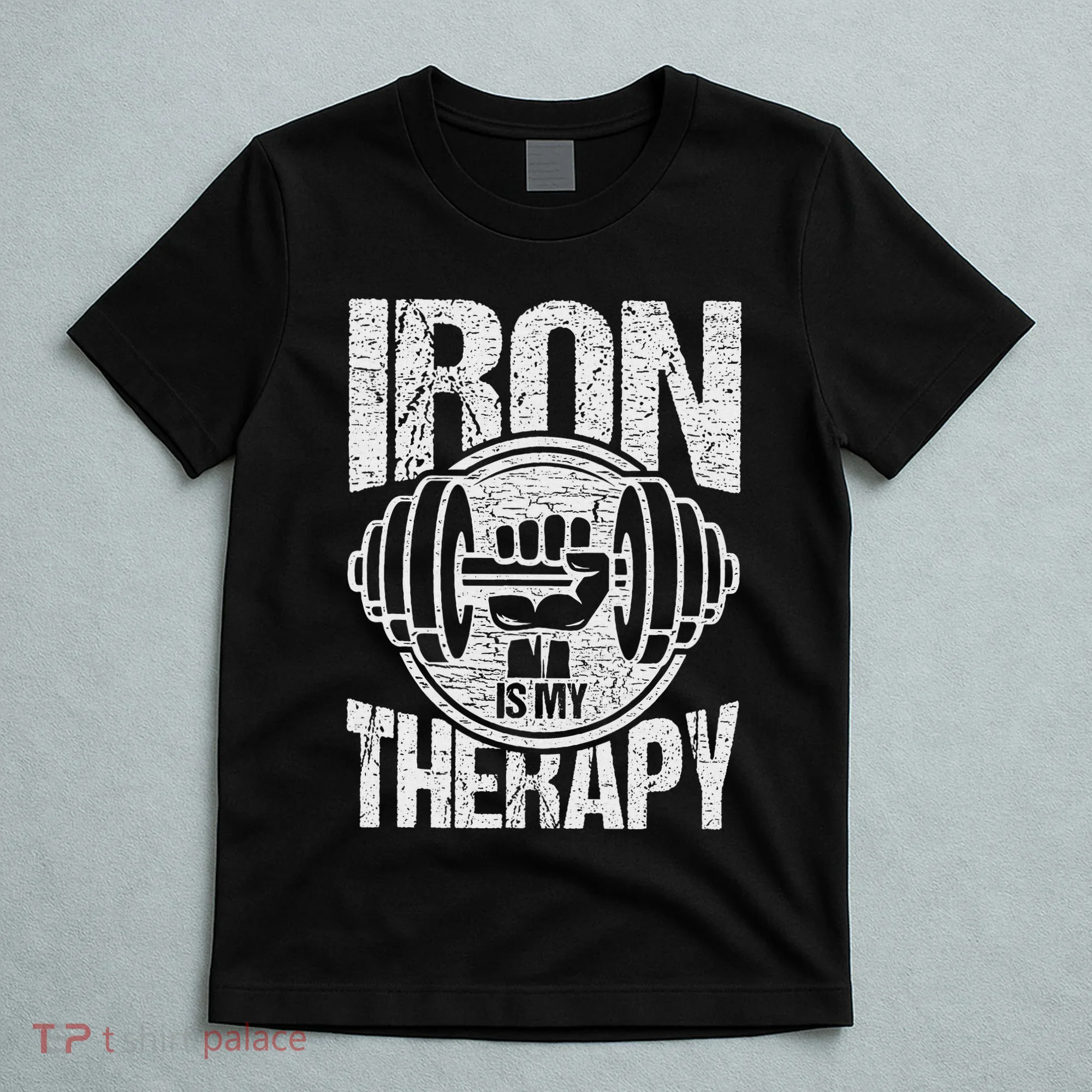 Powerlifting Strongman Iron Is My Therapy T-Shirt