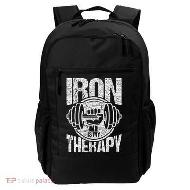 Powerlifting Strongman Iron Is My Therapy Backpack