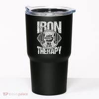 Powerlifting Strongman Iron Is My Therapy Tumbler thumb 0