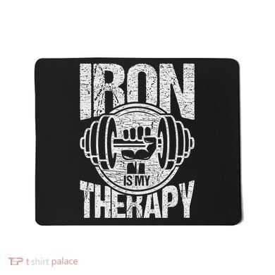 Powerlifting Strongman Iron Is My Therapy Mousepad