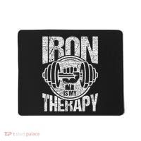 Powerlifting Strongman Iron Is My Therapy Mousepad thumb 0