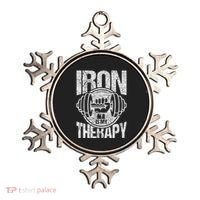 Powerlifting Strongman Iron Is My Therapy Ornament thumb 0