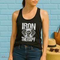 Powerlifting Strongman Iron Is My Therapy Women's Tank Top thumb 2