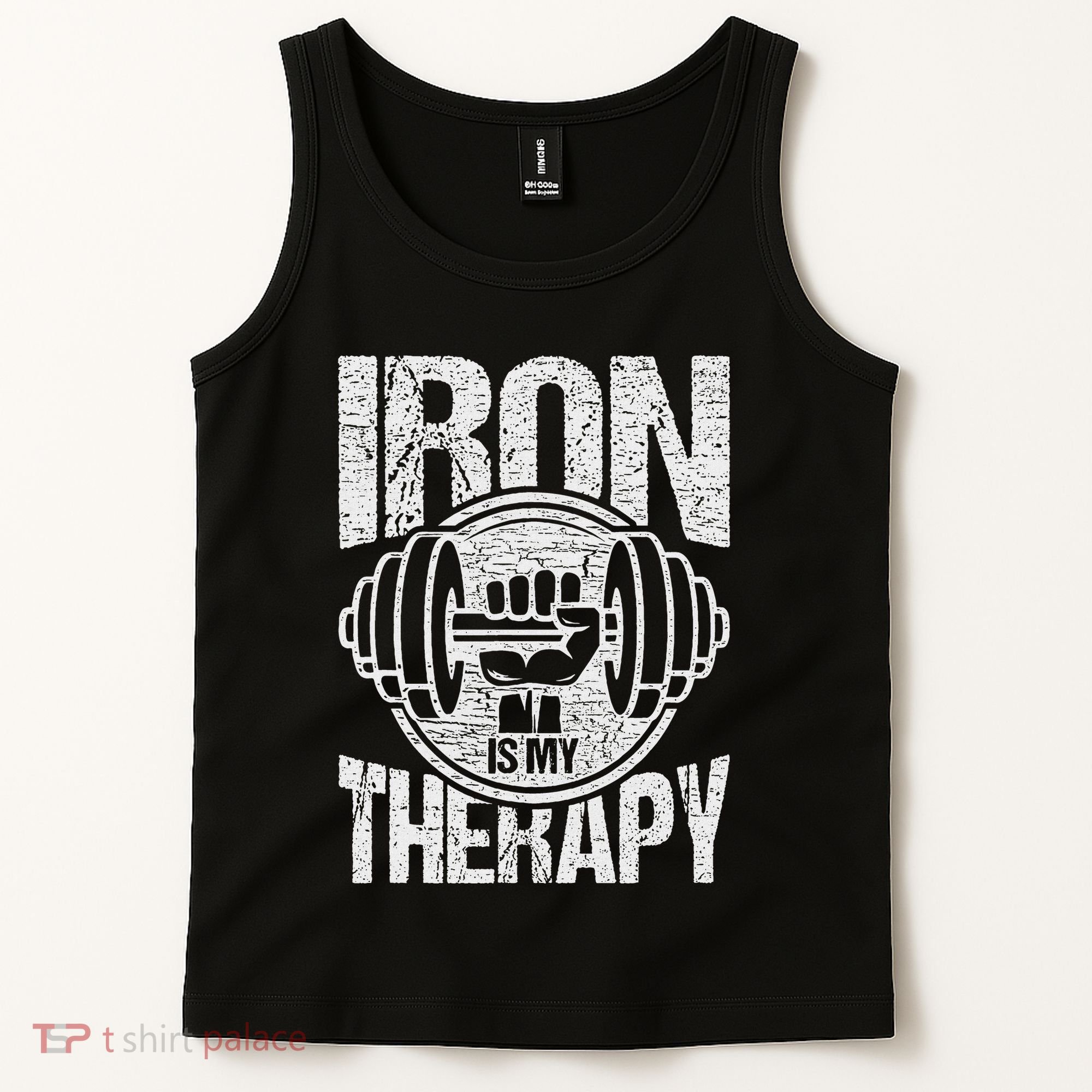 Powerlifting Strongman Iron Is My Therapy Tank Top