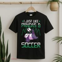 Panda Soccer I Just Love Pandas And Playing Soccer T-Shirt thumb 2