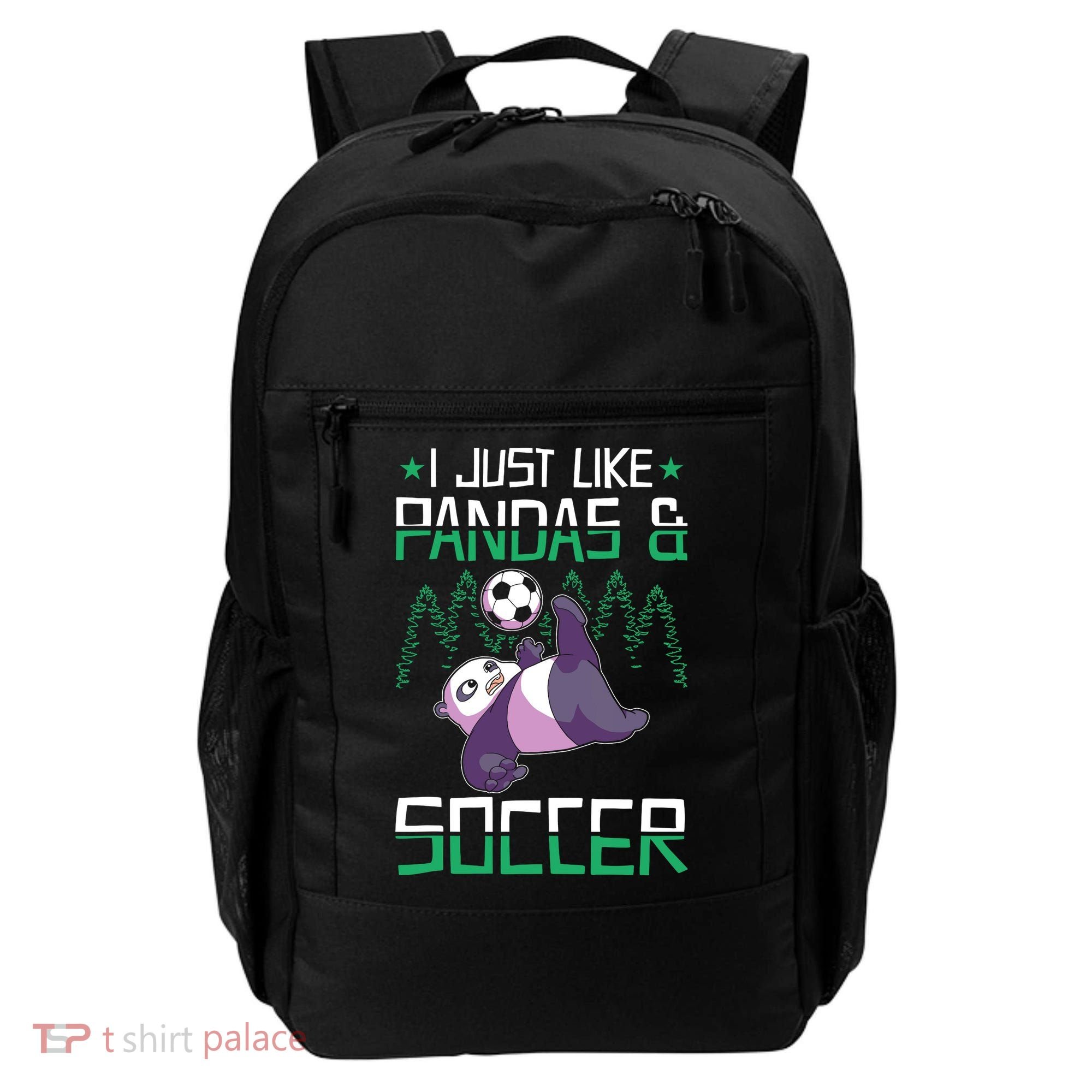 Panda Soccer I Just Love Pandas And Playing Soccer Backpack