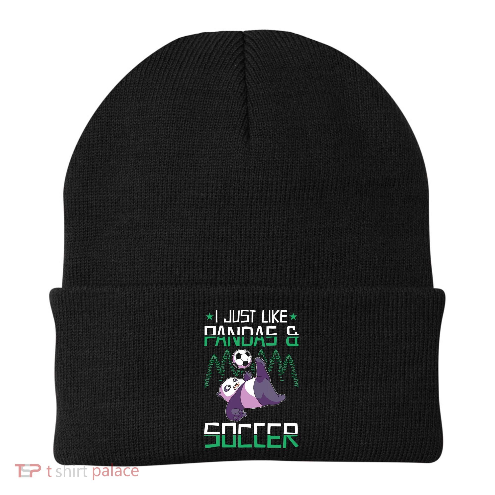 Panda Soccer I Just Love Pandas And Playing Soccer Beanie