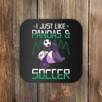 Panda Soccer I Just Love Pandas And Playing Soccer Coaster thumb 0