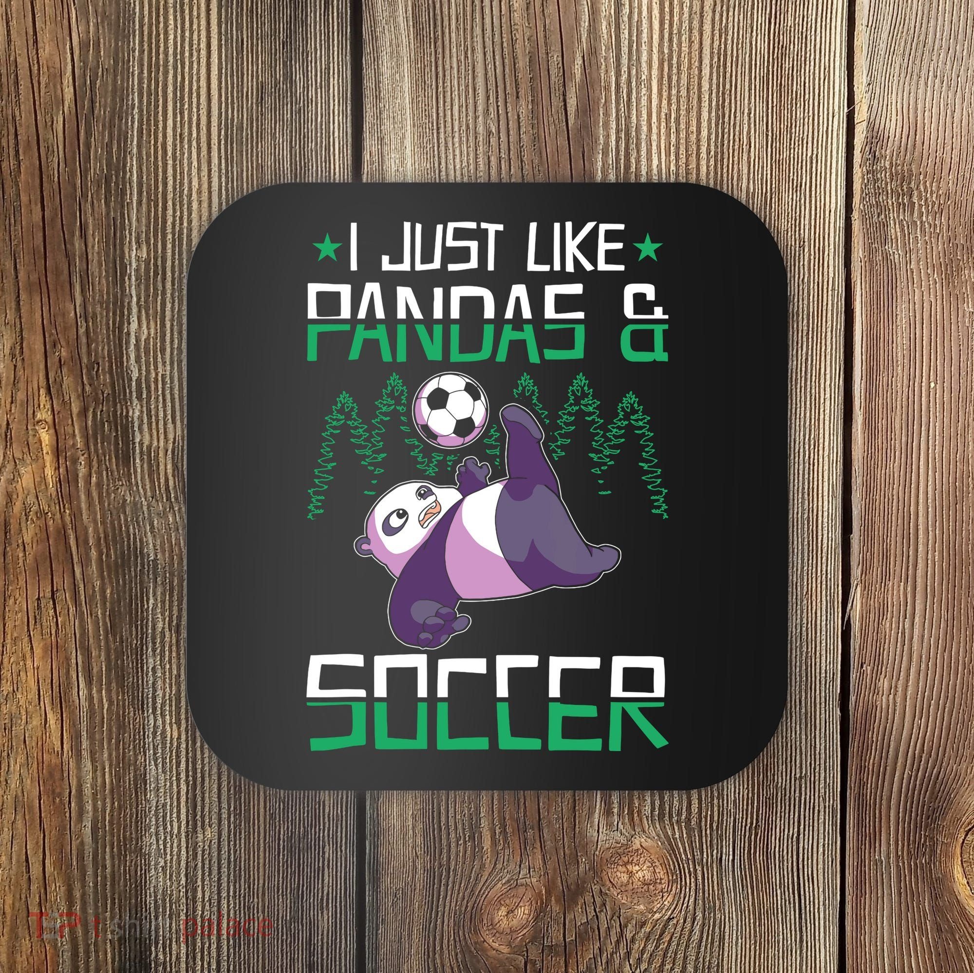 Panda Soccer I Just Love Pandas And Playing Soccer Coaster