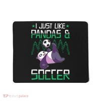 Panda Soccer I Just Love Pandas And Playing Soccer Mousepad thumb 0