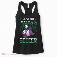 Panda Soccer I Just Love Pandas And Playing Soccer Women's Tank Top thumb 0