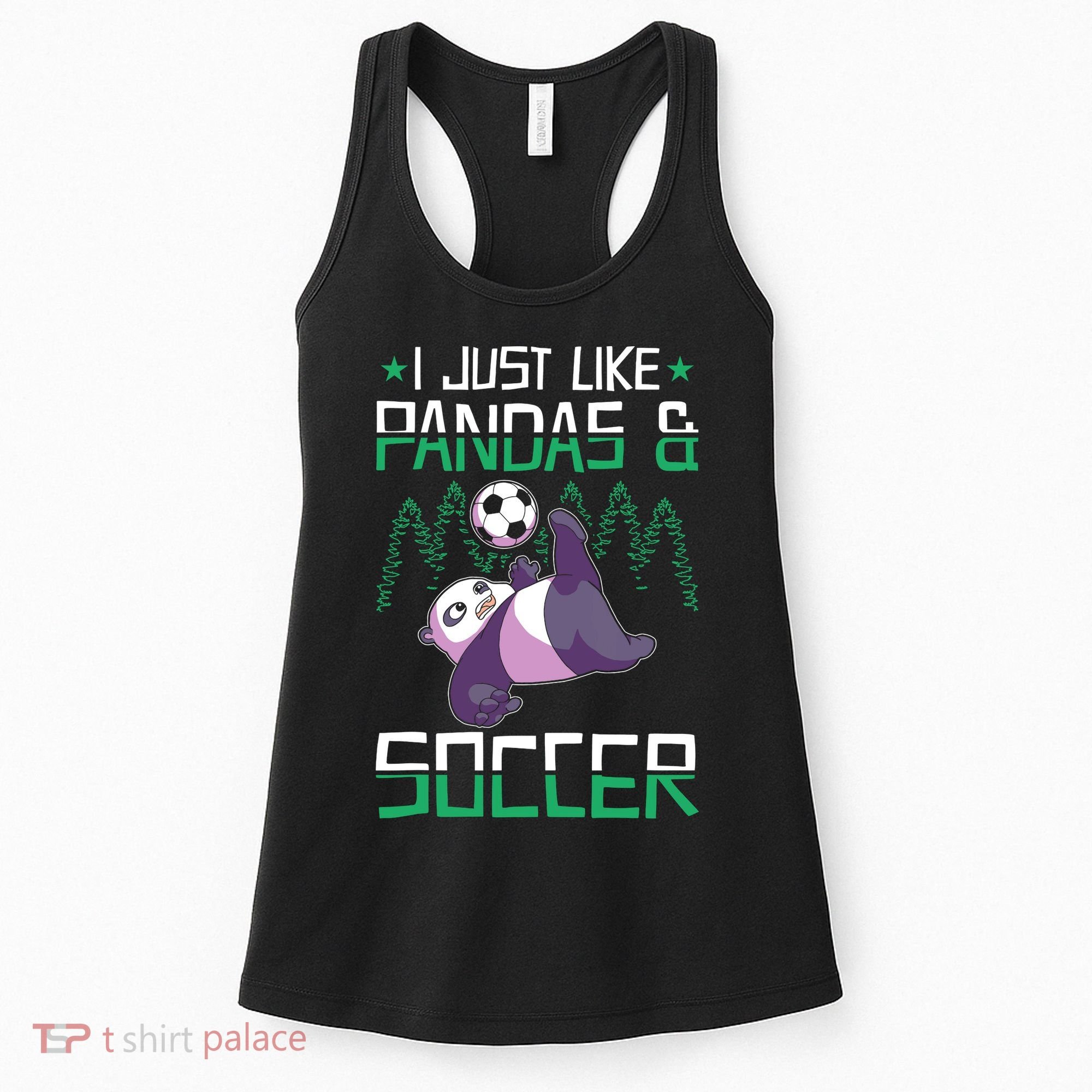 Panda Soccer I Just Love Pandas And Playing Soccer Women's Tank Top