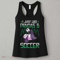 Panda Soccer I Just Love Pandas And Playing Soccer Women's Tank Top thumb 3