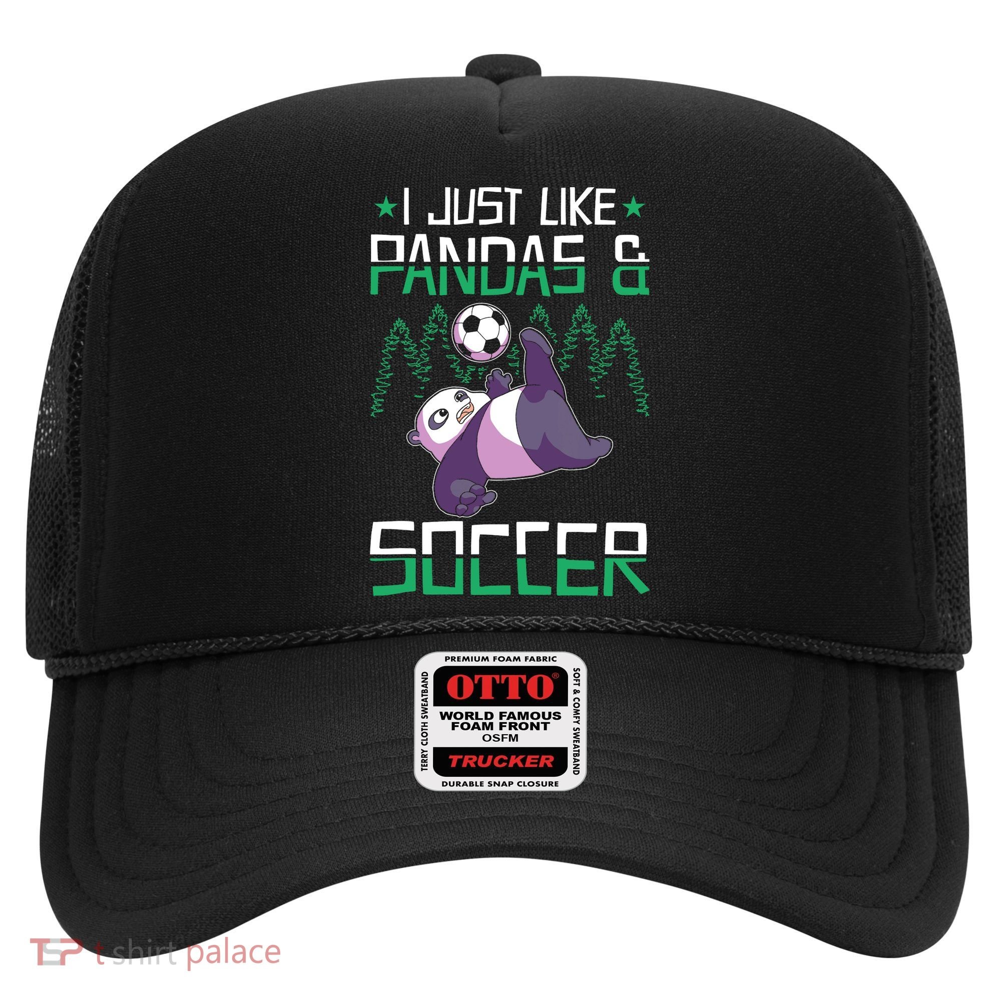 Panda Soccer I Just Love Pandas And Playing Soccer Hat